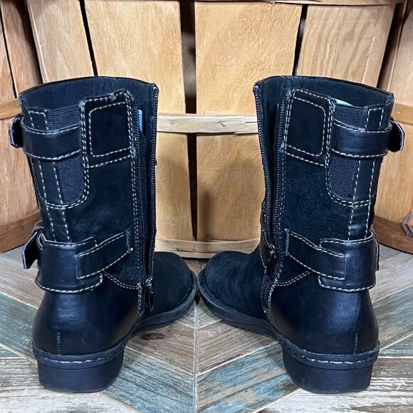 Clarks Bendables Whistle Ranch Black Suede Leather Zip-Up Mid Boots Women Size 7 - Picture 9 of 12